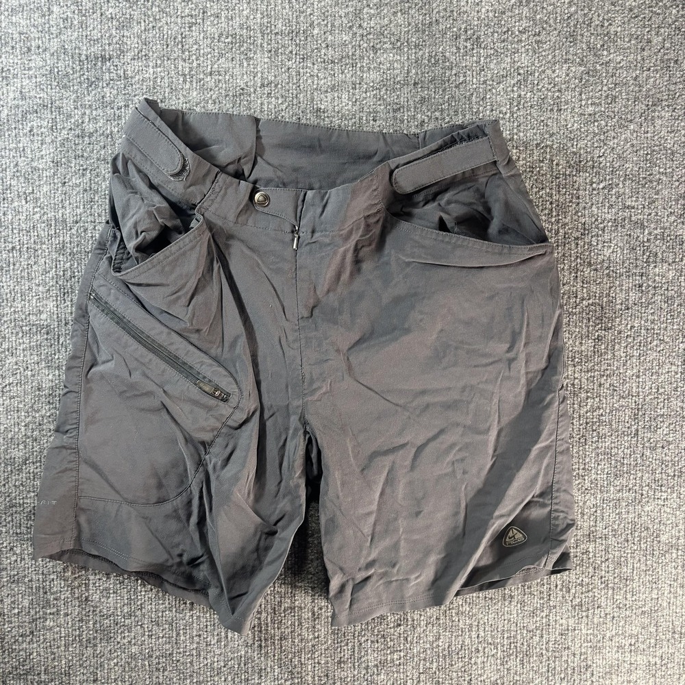 Nike ACG Shorts Mens Large Gray Dri-FIT Hiking Quick Dry Zip Pockets Stretch